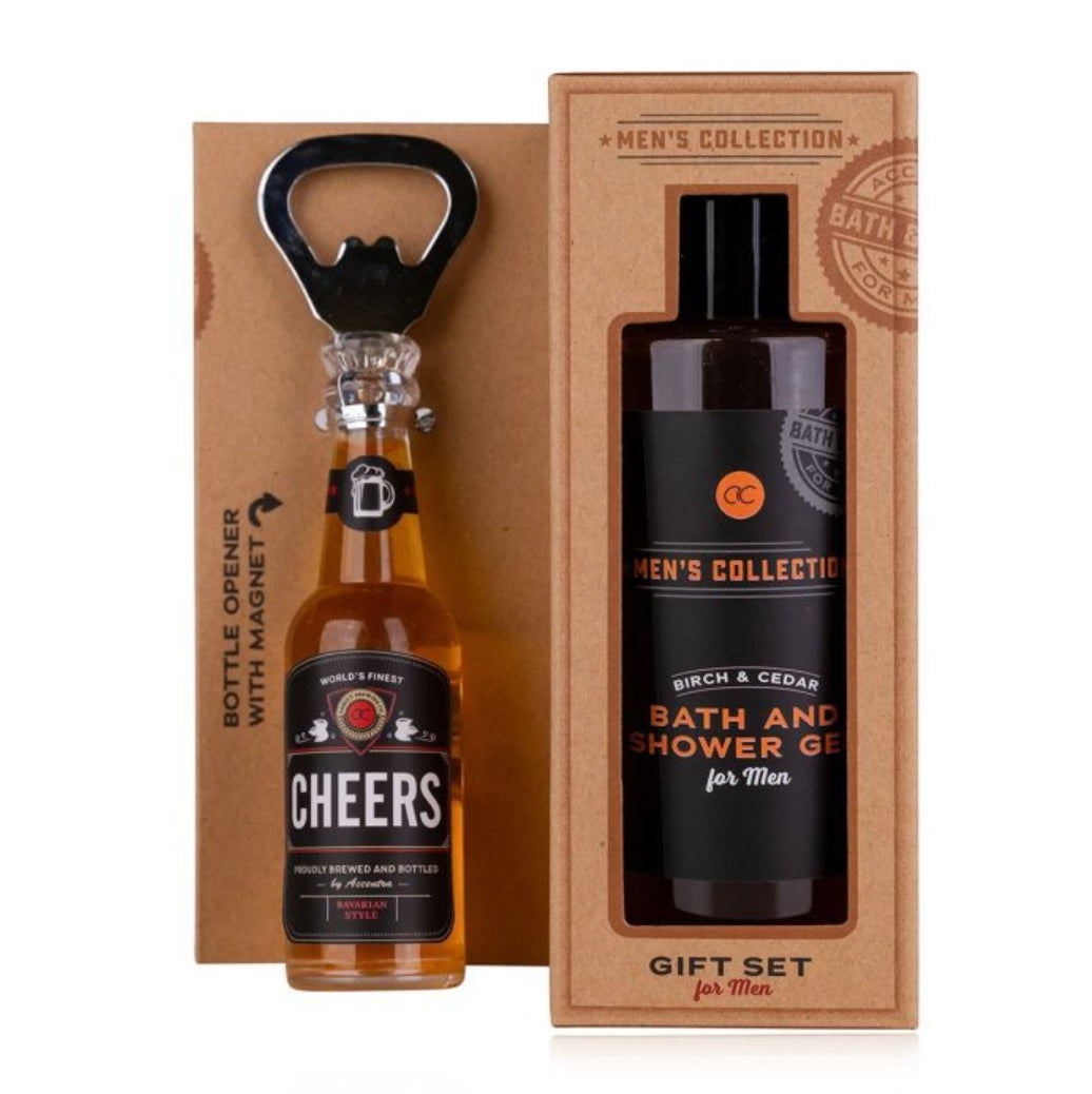 Men’s Bath and shower gel, med flaskeåpner.